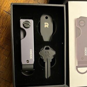 Gun metal Key and Card Holder Set